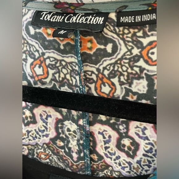 Tolani Collection Asymmetric Hem Button Front Printed Dress M - Picture 6 of 11